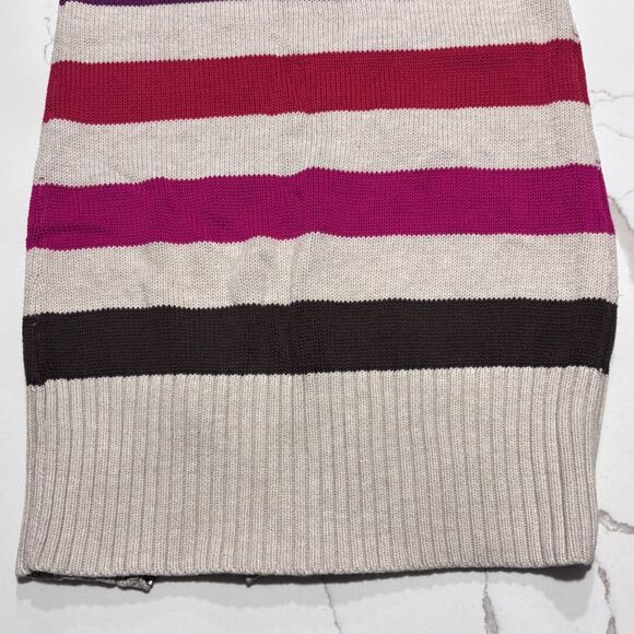 Old Navy | Girls Tan Red Pink Brown Striped Sleeveless Knit Sweater Dress Size S - Picture 10 of 14